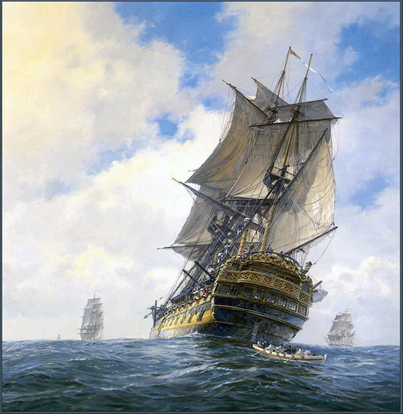 Cuadro Decorativo de Paisaje con Barco de Vela en Pintura de Diamante