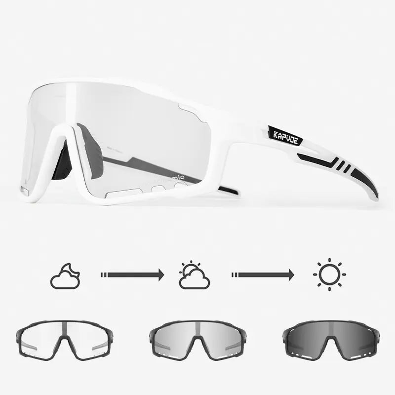 Gafas de Ciclismo fotocromaticas KAPVOE Protección UV 100%