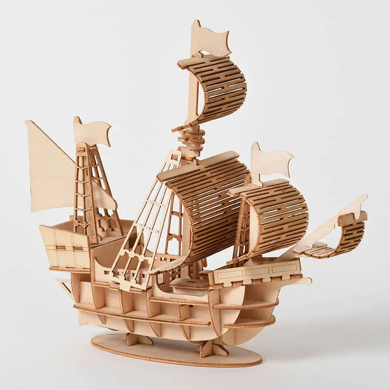 Modelo para Armar de Velero de Madera en 3D para Adultos