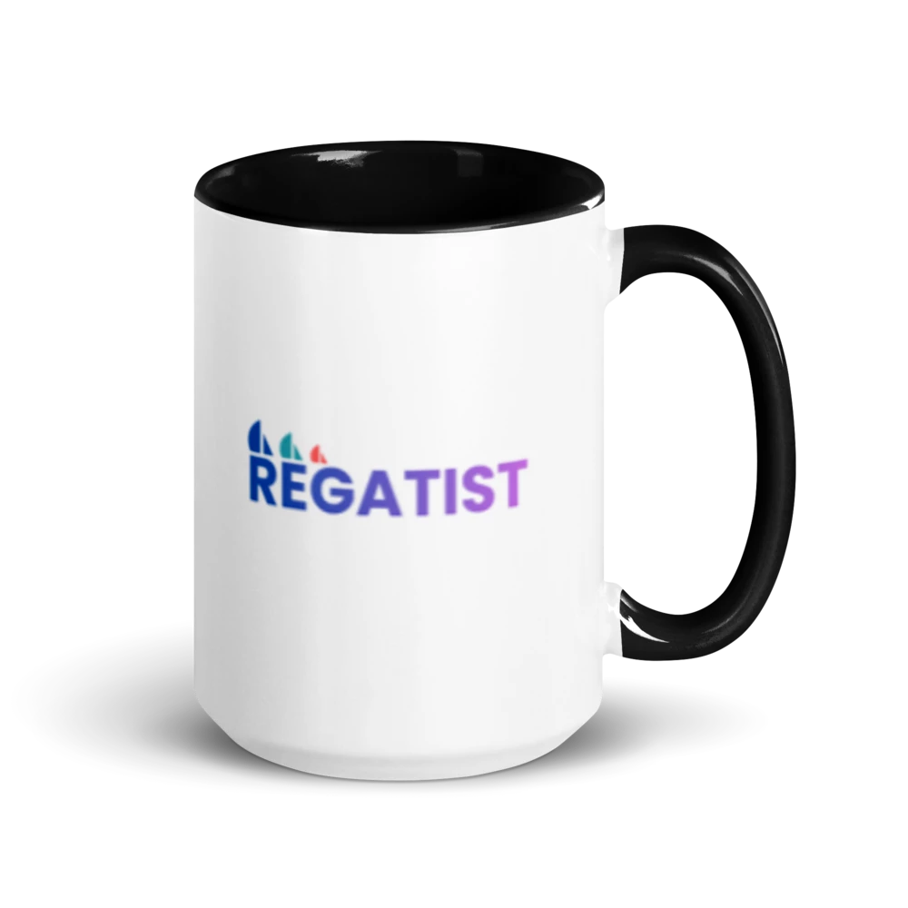 Taza Cerámica Blanca con Interior de Color
