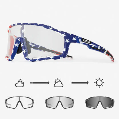 Gafas de Ciclismo fotocromaticas KAPVOE Protección UV 100%
