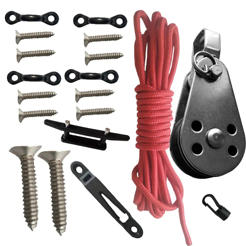 Set de Almacenamiento de Cuerda de Anclaje para Barco de Pesca en Kayak al Aire Libre