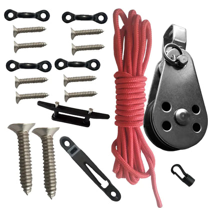 Set de Almacenamiento de Cuerda de Anclaje para Barco de Pesca en Kayak al Aire Libre