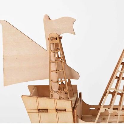 Modelo para Armar de Velero de Madera en 3D para Adultos