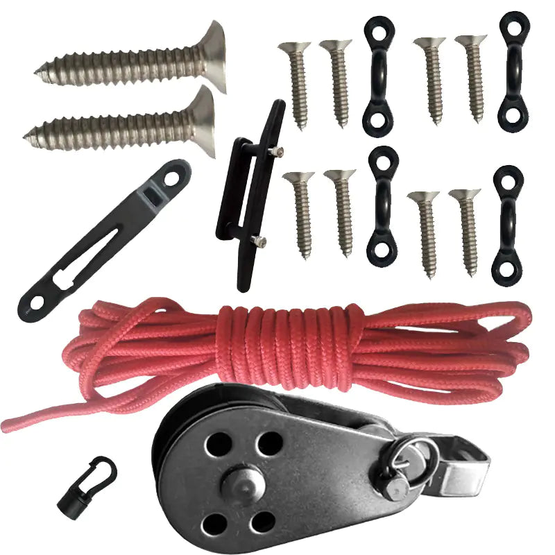 Set de Almacenamiento de Cuerda de Anclaje para Barco de Pesca en Kayak al Aire Libre