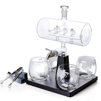 Envase para Vino de Vidrio con Diseño Náutico