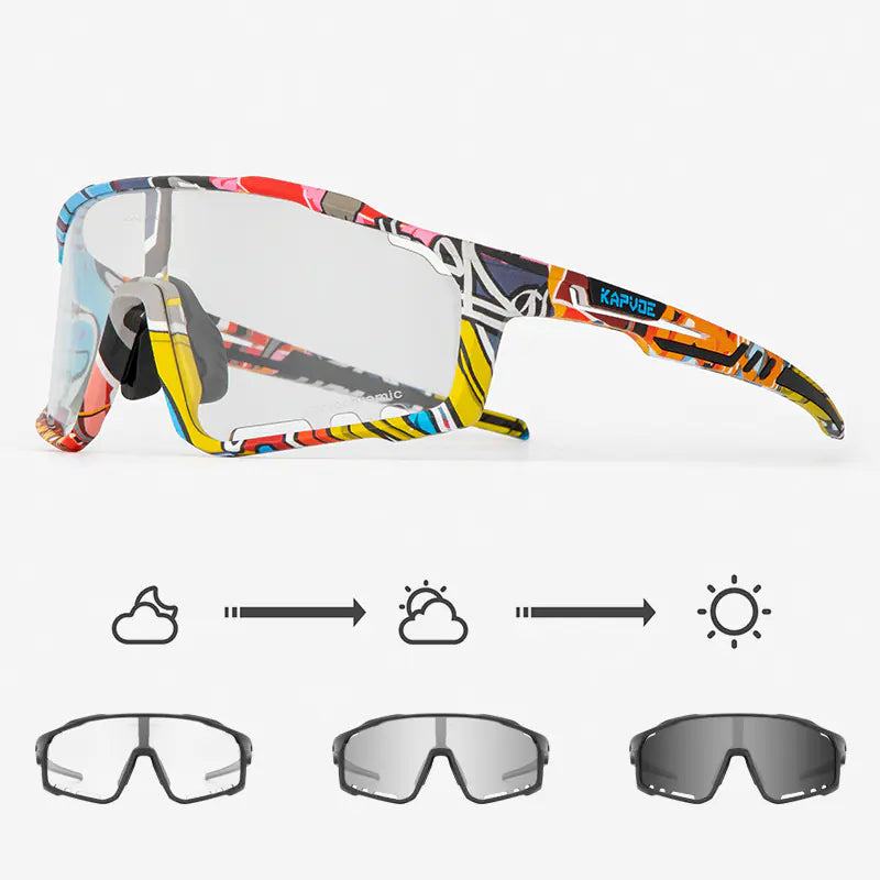 Gafas de Ciclismo fotocromaticas KAPVOE Protección UV 100%