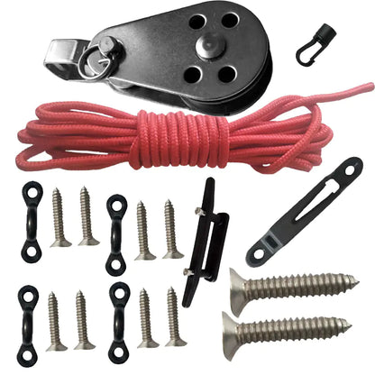 Set de Almacenamiento de Cuerda de Anclaje para Barco de Pesca en Kayak al Aire Libre