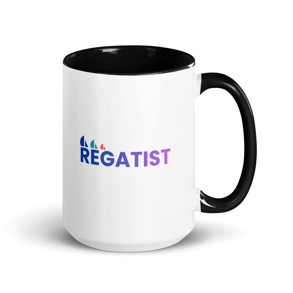 Taza Cerámica Blanca con Interior de Color