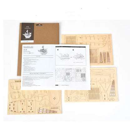 Modelo para Armar de Velero de Madera en 3D para Adultos