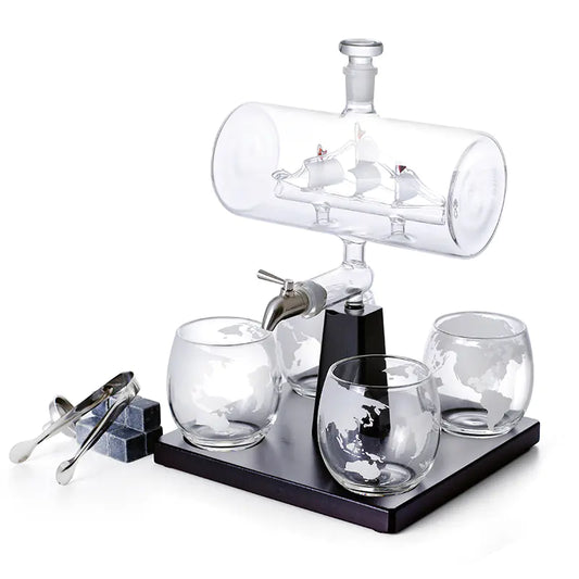 Envase para Vino de Vidrio con Diseño Náutico