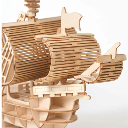 Modelo para Armar de Velero de Madera en 3D para Adultos